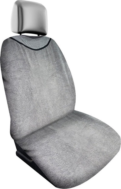 Fundas para asientos de coche de felpa Dunlop 130 x 70 cm - ajuste universal - lavable a máquina - gris