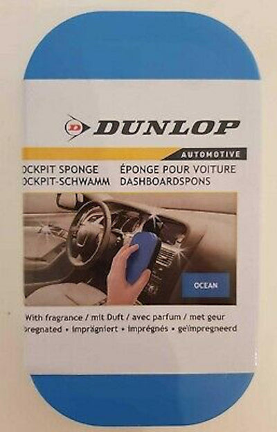 Spugna cruscotto auto Dunlop - spugna abitacolo - olio profumato per interni - lucidante per cruscotto auto - profumo oceano