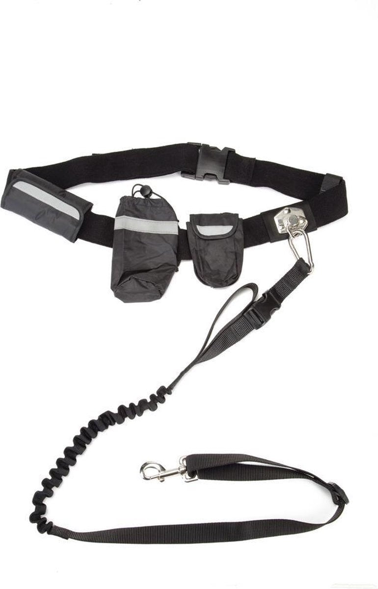 Set da jogging a mani libere Beeztees - Sport per cani - nylon - nero
