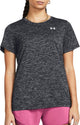 Under armor tech ssc - twist women's sports shirt - black - white