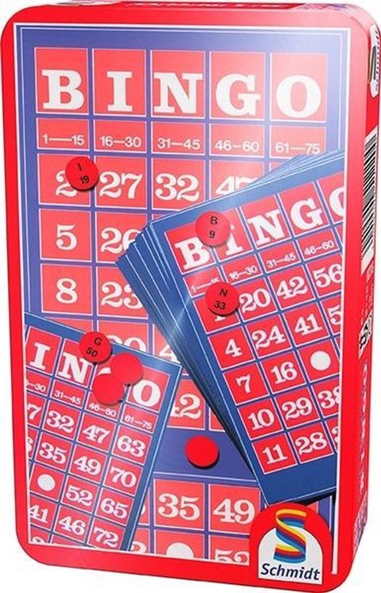 Schmidt ® - bingo - linea classica - gioco da tavolo - gioco d'azzardo per famiglie e gruppi - da 6 anni - 2+ giocatori