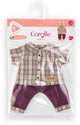 Camicia Corolle a quadri con pantalone piccolo esploratore - 30 cm