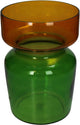 Vaso collezione HD vetro bicolore multi 18x18x25cm