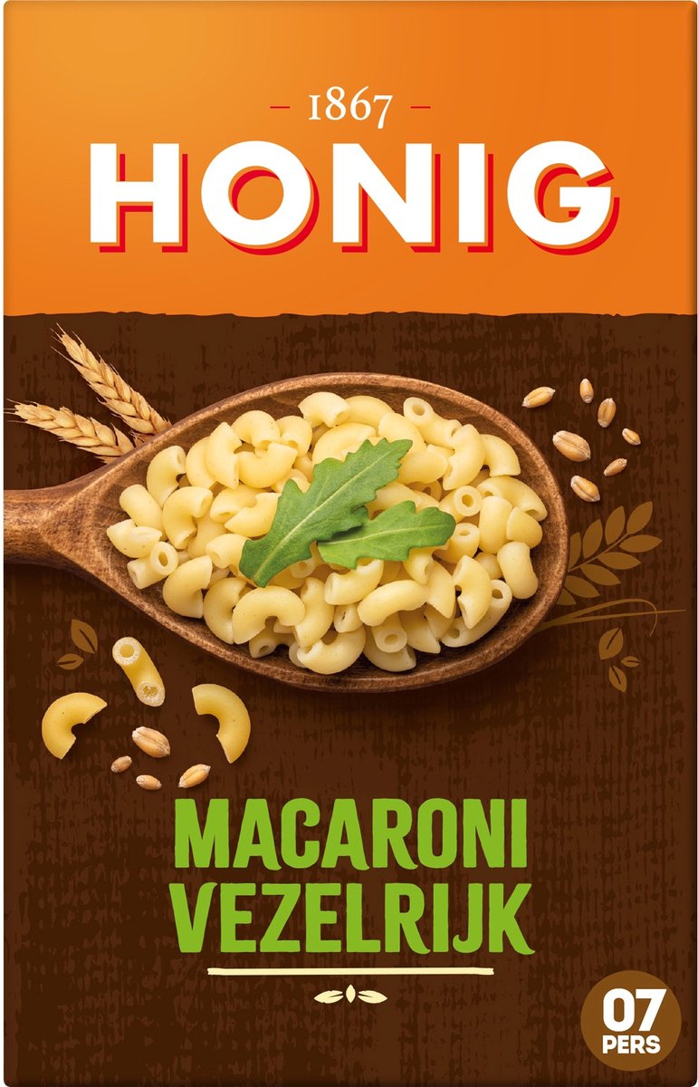 Maccheroni al miele ricchi di fibre