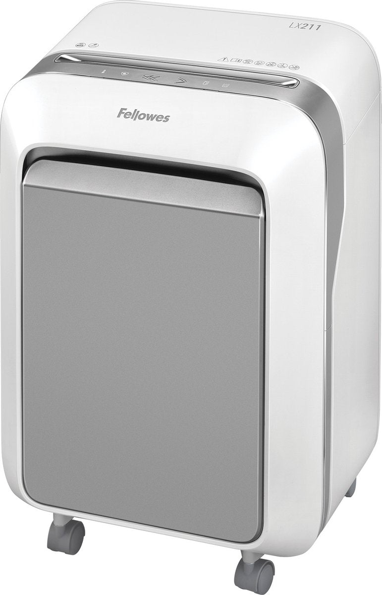 Fellowes powershred lx211 - papierversnipperaar - 15 vel - 100% jam proof - micro-cut p5 - 23l - wit
