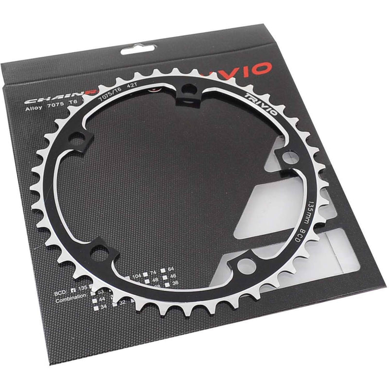 Trivio - corona da corsa 42t. 9 10 velocità 135 bcd 5 bracci
