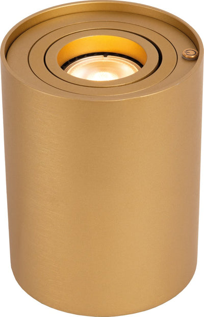 Lucide tube - lampada da tavolo - ø 9.6 cm - led 3 stepdim - gu10 - 1x5w 2700k - ottone oro opaco
