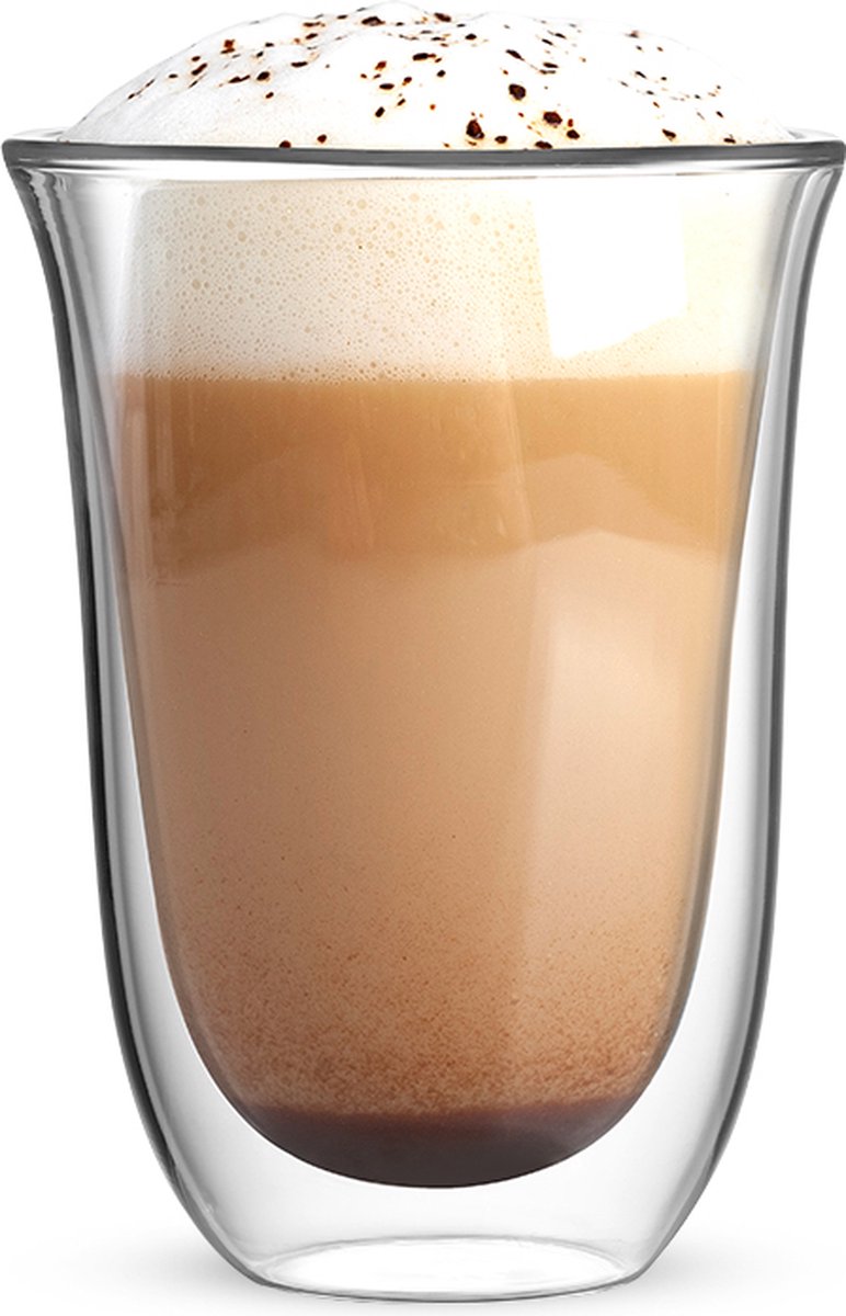 Vasos de latte macchiato de doble pared Bialetti firenze – 300 ml – juego de 2 – vidrio de borosilicato – aptos para lavavajillas