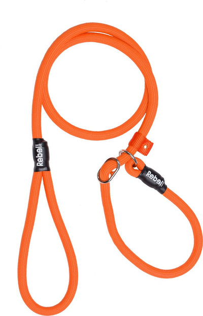 Guinzaglio per cani Rebel Petz - guinzaglio da addestramento - arancione - l - 12 mm x 140 cm