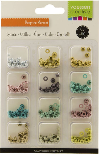 Kit occhielli Vaessen creative pastello 12 colori ø4mm 25 pezzi