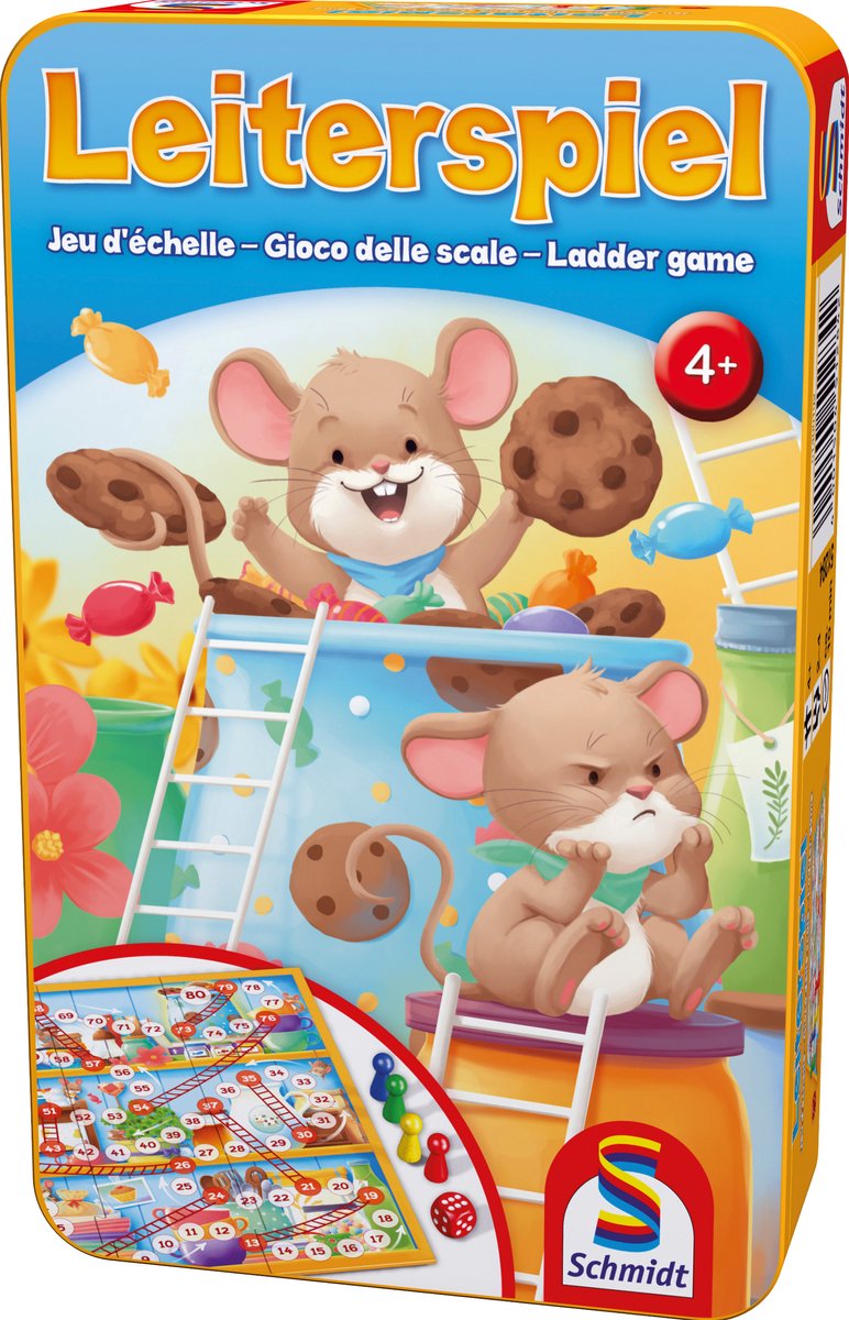 Schmidt ® - gioco a scala (leiterspel) - gioco per bambini - classico gioco da tavolo con dadi - da 4 anni - 2-4 giocatori