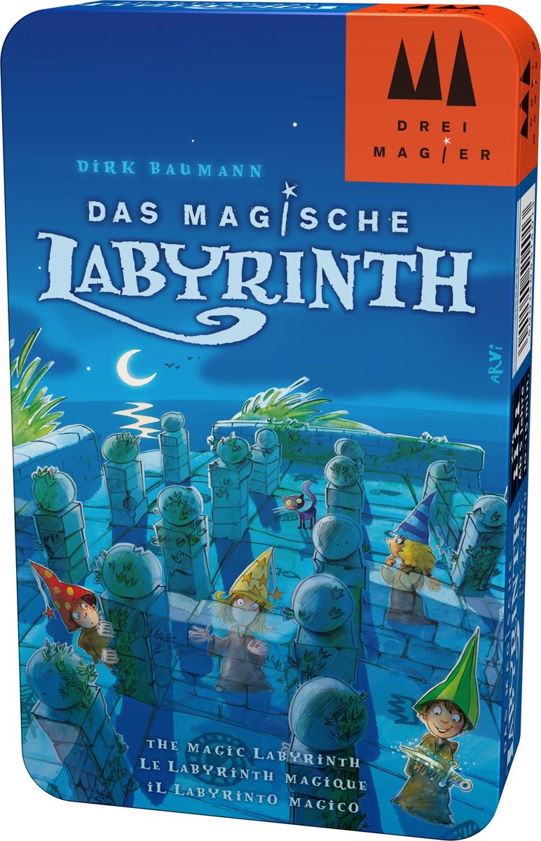 Giochi dei tre maghi drei magicr® - - das magic labyrinth (il labirinto magico) - gioco di viaggio - gioco di memoria e di famiglia con pareti nascoste - da 6 anni - 2-4 giocatori