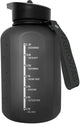 Botella deportiva Muitomas - gran capacidad - 1200ml - pico de silicona - asa integrada - negra