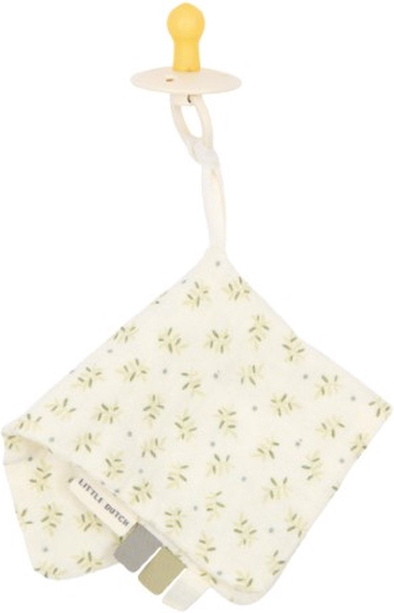 Pañito chupete holandés - verde - básicos - hojas de arándano
