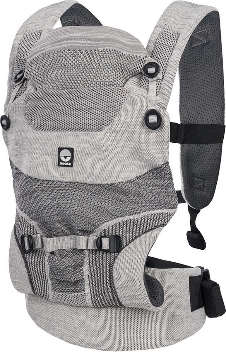Marsupio Dooky - marsupio terra nova grigio - marsupio - marsupio e marsupio 3,5-15 kg - posizione M ergonomica - marsupio posteriore - regolabile e traspirante - marsupio - marsupio