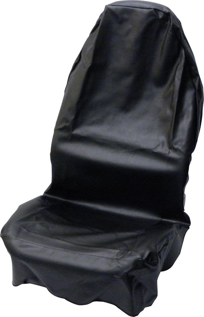 Coprimeccanico Carpoint - coprisedile per auto - similpelle - pelle artificiale - nero - per meccanici o officina