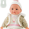Beau Babypop 32 cm + atuendo de invierno y botella