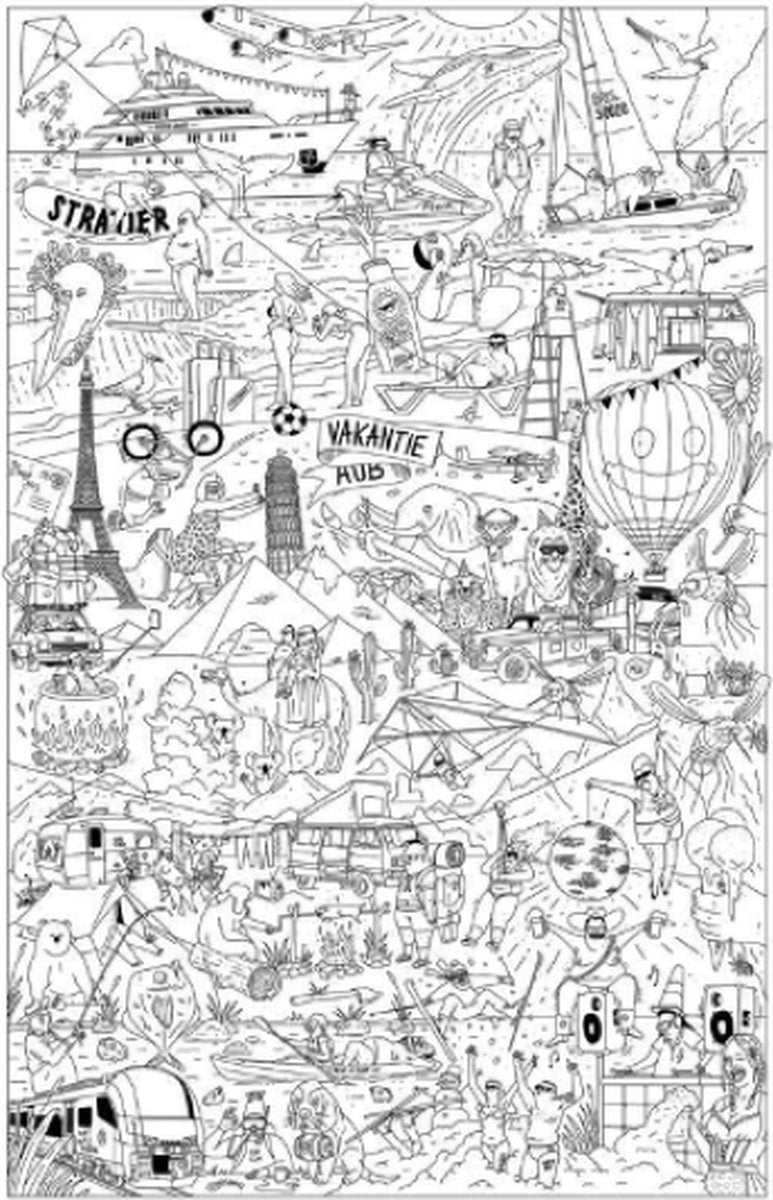 Póster para colorear Stratier xl vacaciones