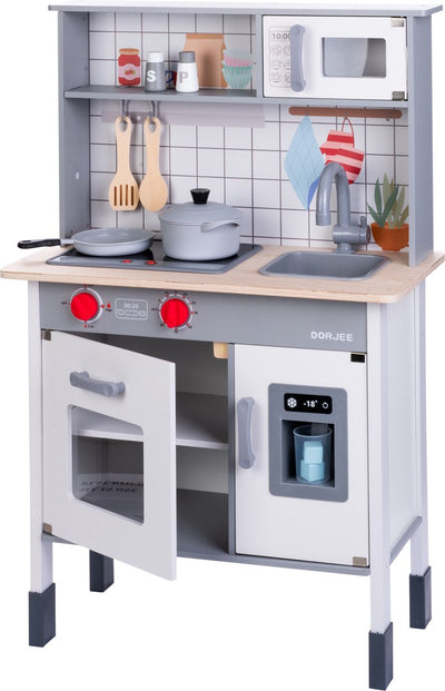 Dorjee wooden play kitchen including accessories white