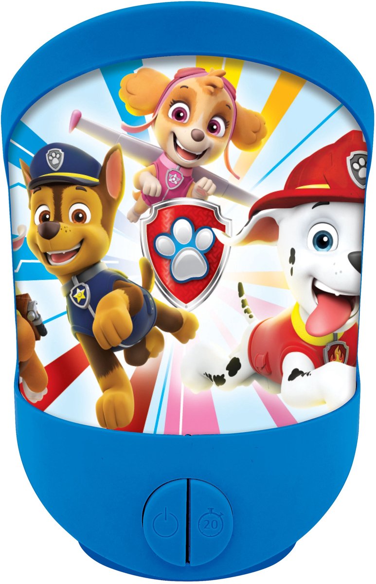 Lampada notturna Lexibook Paw Patrol per la cameretta dei bambini, luce soffusa, funzionamento a batteria, nlj20pa