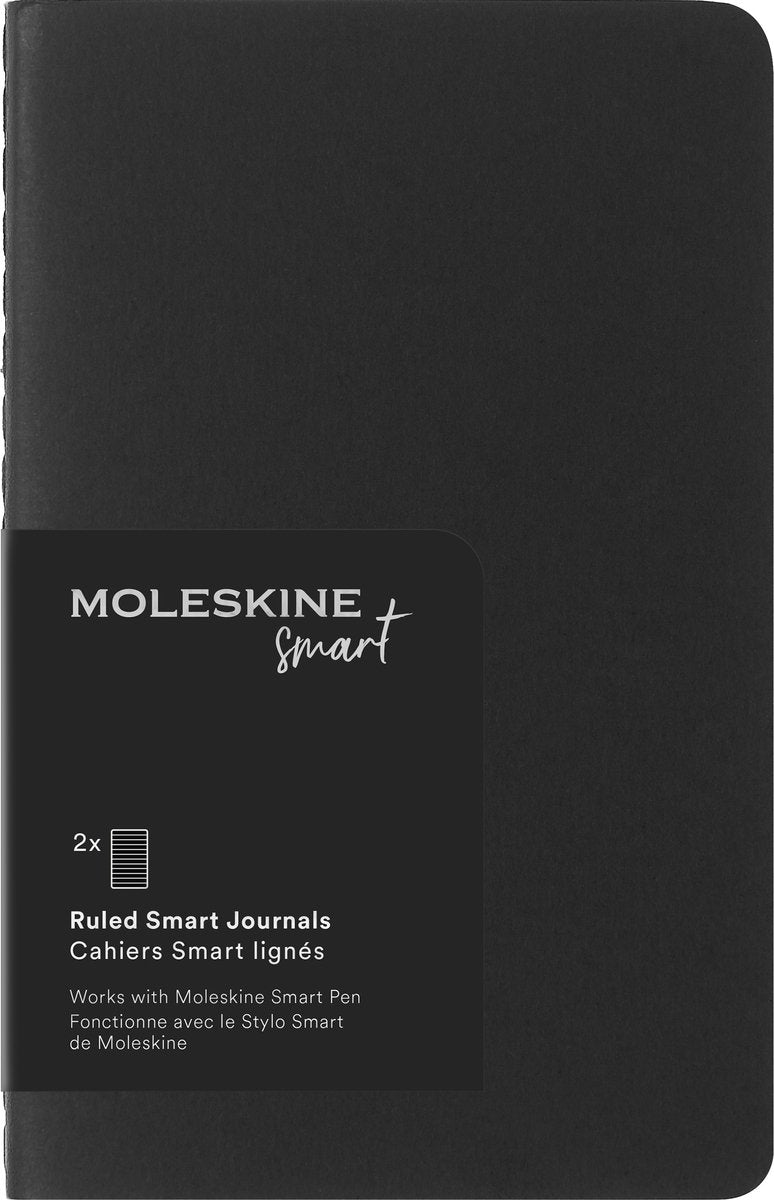 Libreta Moleskine - colección inteligente - libreta - bolsillo - tapa blanda - rayada - negro (juego de 2)