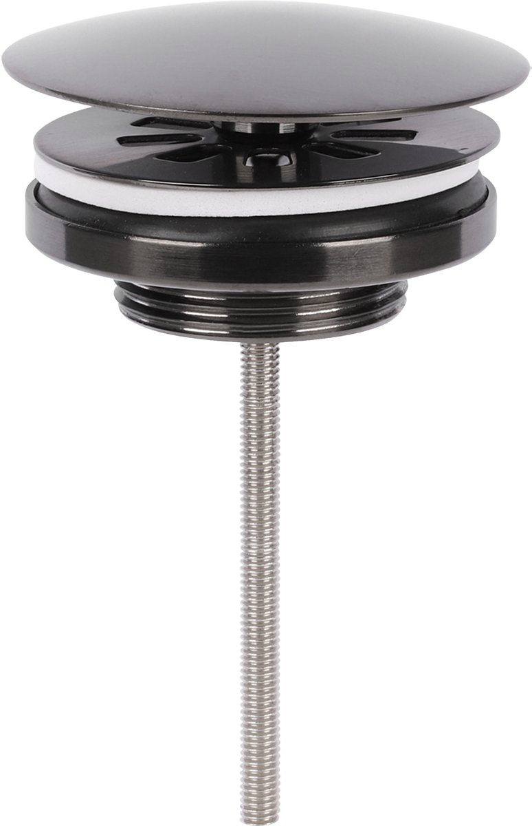 Differnz afvoerplug gun metal â€“ always open â€“ ã˜ 72 mm â€“ met schroef