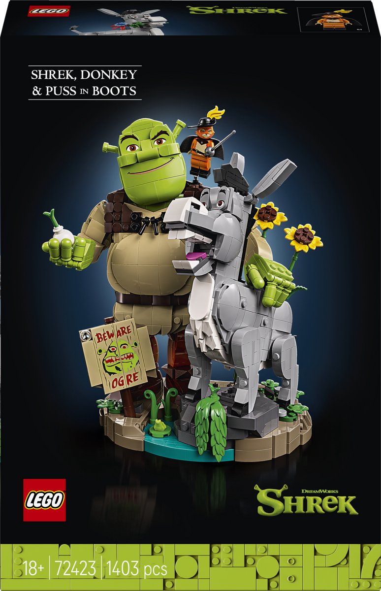 Lego ® shrek: shrek, ezel en de gelaarsde kat - 72423
