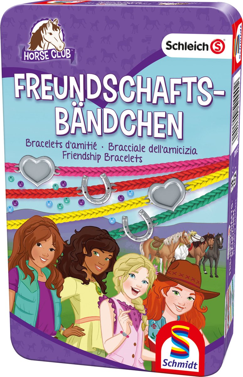 Schmidt ® - horse club vriendschapsarmbanden - knutselset - creatief diy sieraden maken - vanaf 6 jaar - 1+ speler