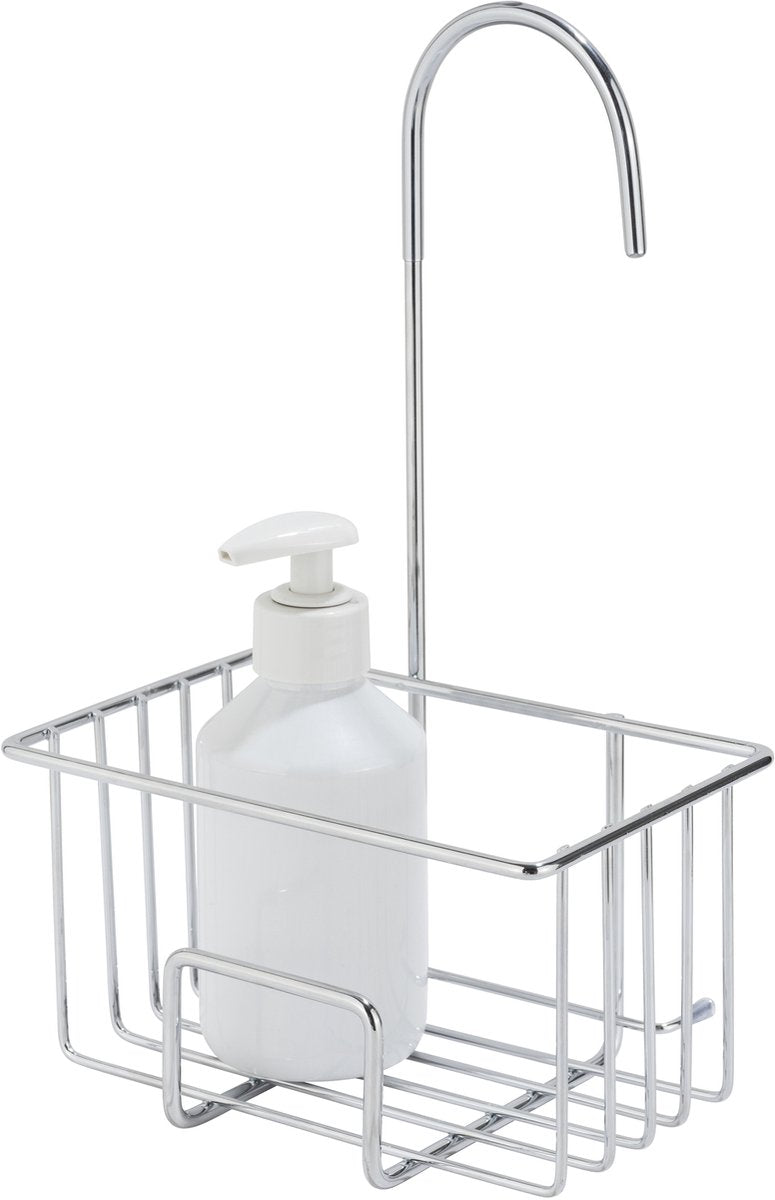 Wenko doucherek milito rvs glanzend 18x29cm - zonder boren - doucherekje hangend - douchemand - douchecaddy ophangbaar