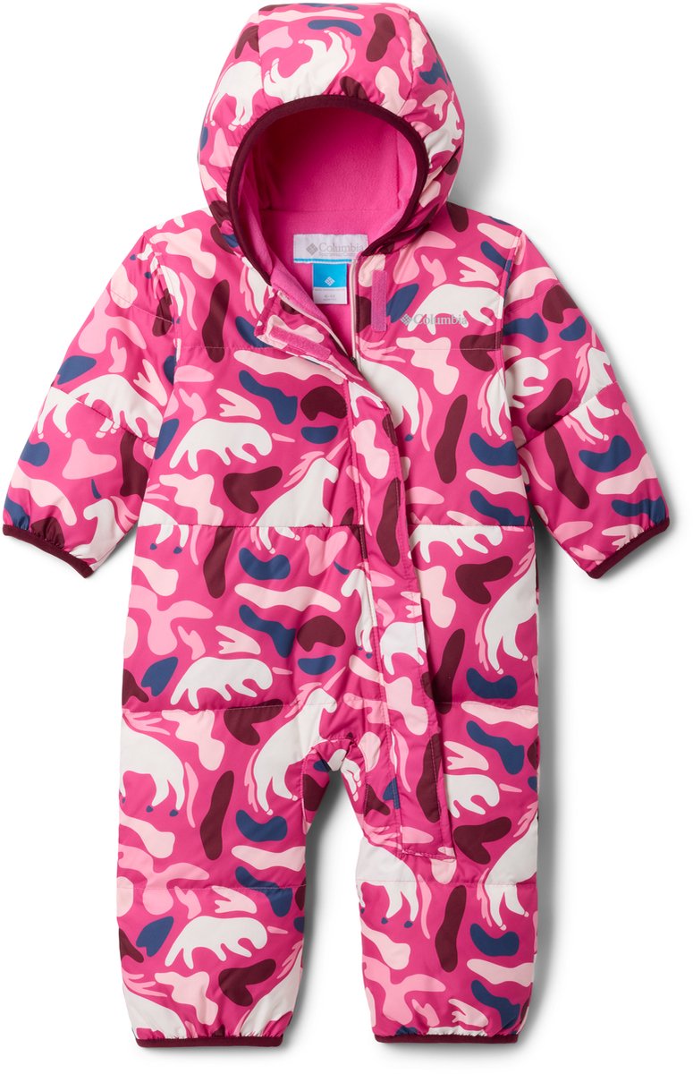Traje de esquí unisex Columbia snuggly bunny™ ii bunting - pink ice uniflauge, satin pink