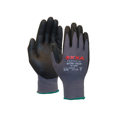 Guanti da lavoro M-safe oxxa nitri-tech 14-690 neri (taglia 10- XL)