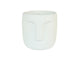 HBx vaso da fiori vivente naturale dongo con faccia h14,8 cm bianco