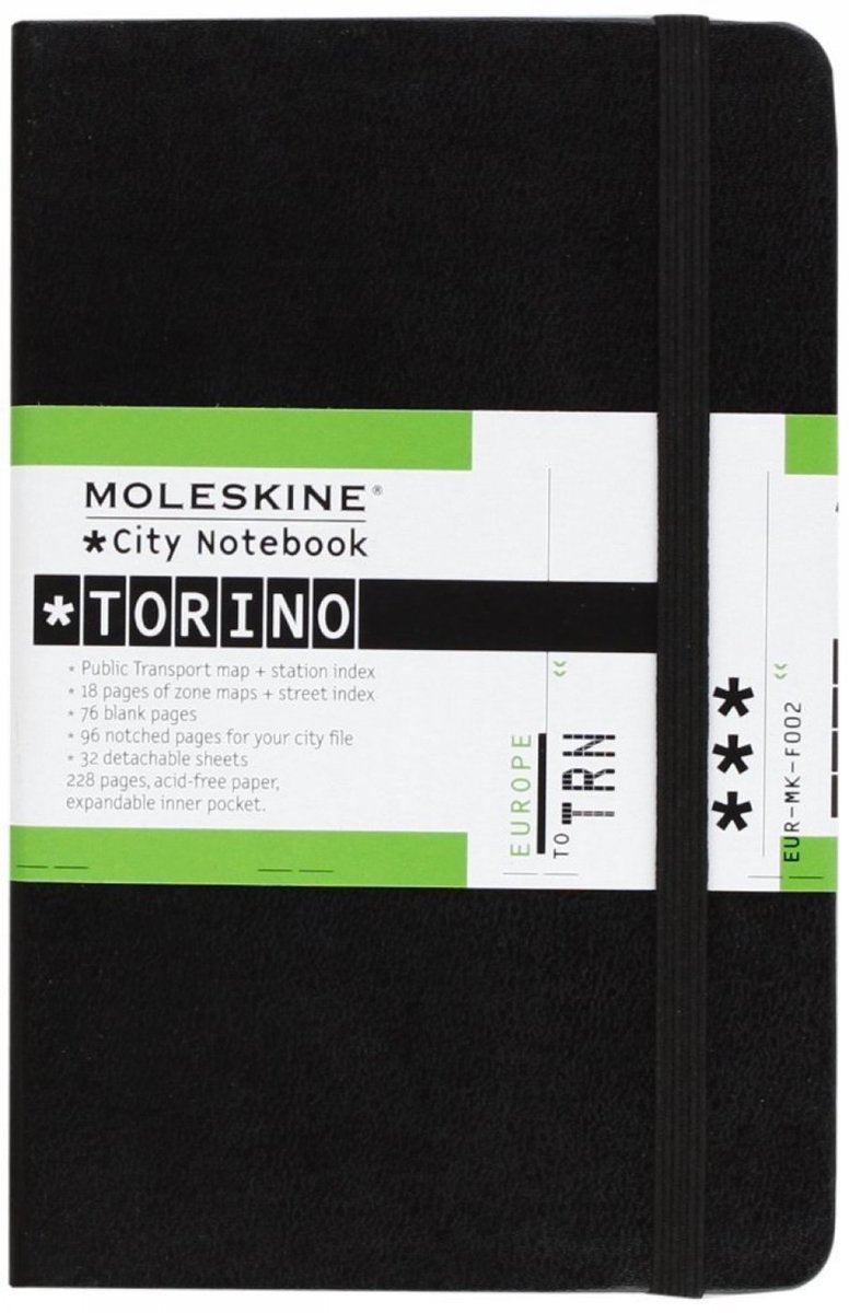 Moleskine europa - cuaderno de la ciudad de turín