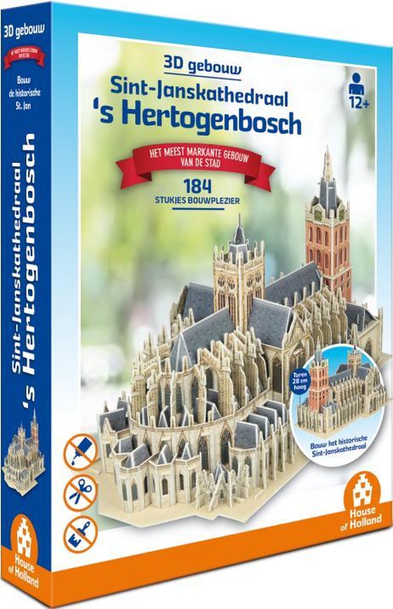 La divertida fábrica de Tucker Catedral de San Juan Den Bosch - Edificio 3D (184 piezas) -