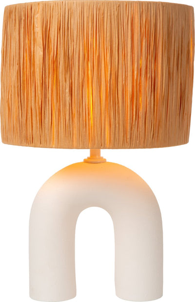 Lucide ronda - table lamp - 1xe27 - white - japandi