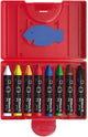 Pastelli a cera Pelikan - triangolari - resistenti all'acqua - 8 colori