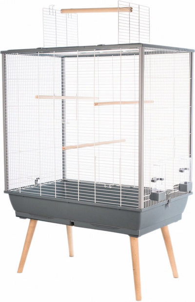 Merkloos sans marque zolux neo jili kooi voor vogels h80, grijs
