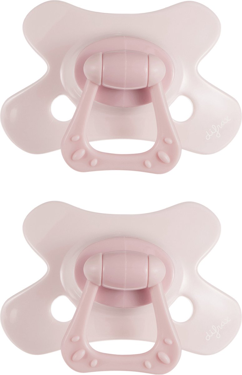 Difrax fopspeen natural - 18+ maanden - lichtroze - 2 stuks