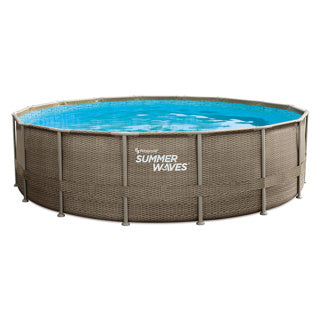 Onde estive piscina telaio d'élite 488 x 122 cm Triple carena da cesto a triplo + pomp