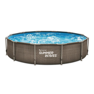 Onde estive piscina telaio attivo 366 x 76 cm Doppia rattan + pompa filtro