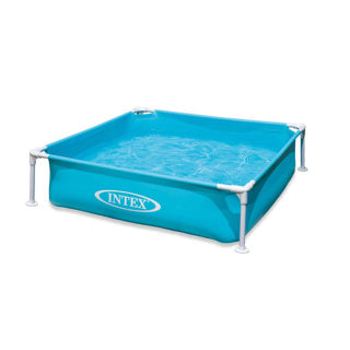 Piscina para niños con marco azul