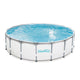 Summer waves frame zwembad rond - ⌀488 x 122 cm - zwembaden - inclusief zandfilterpomp - ladder - afdekzeil - grondzeil - onderhoudsset