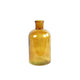 Countryfield jarrón cristal botella amarillo 14,5x14,5x27cm
