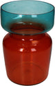 Vaso collezione HD vetro bicolore multi 18x18x25cm