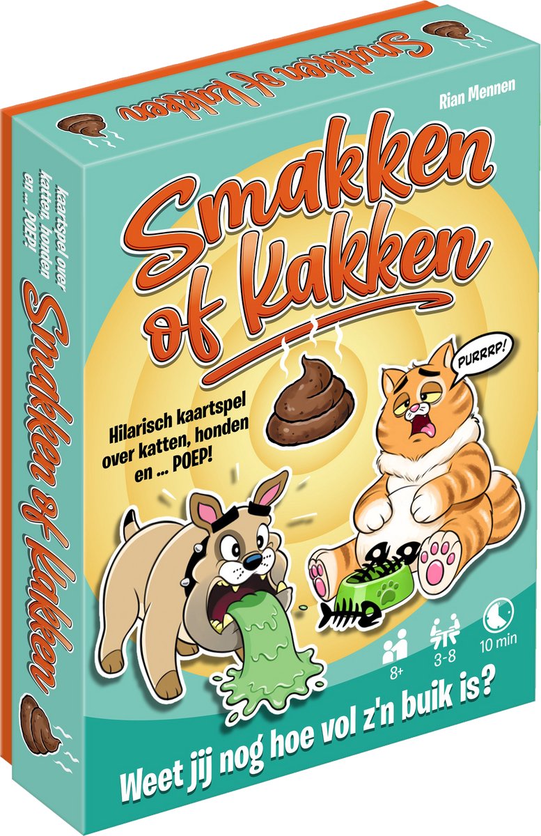 Il divertente gioco di carte di Tucker's Factory Smack or Poop: gioco educativo per bambini.