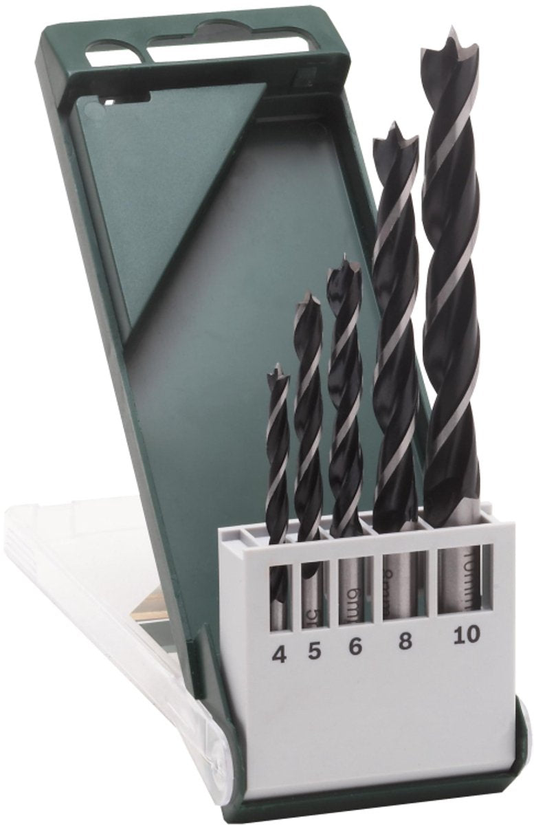 Bosch - Set di punte elicoidali per legno da 5 pezzi 4.0; 5,0; 6,0; 8,0; 10,0 mm