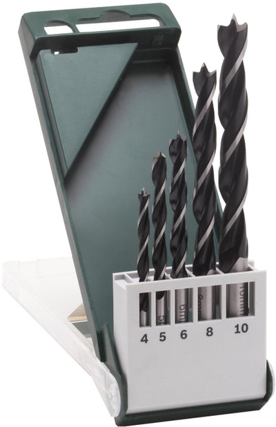 Bosch - Set di punte elicoidali per legno da 5 pezzi 4.0; 5,0; 6,0; 8,0; 10,0 mm