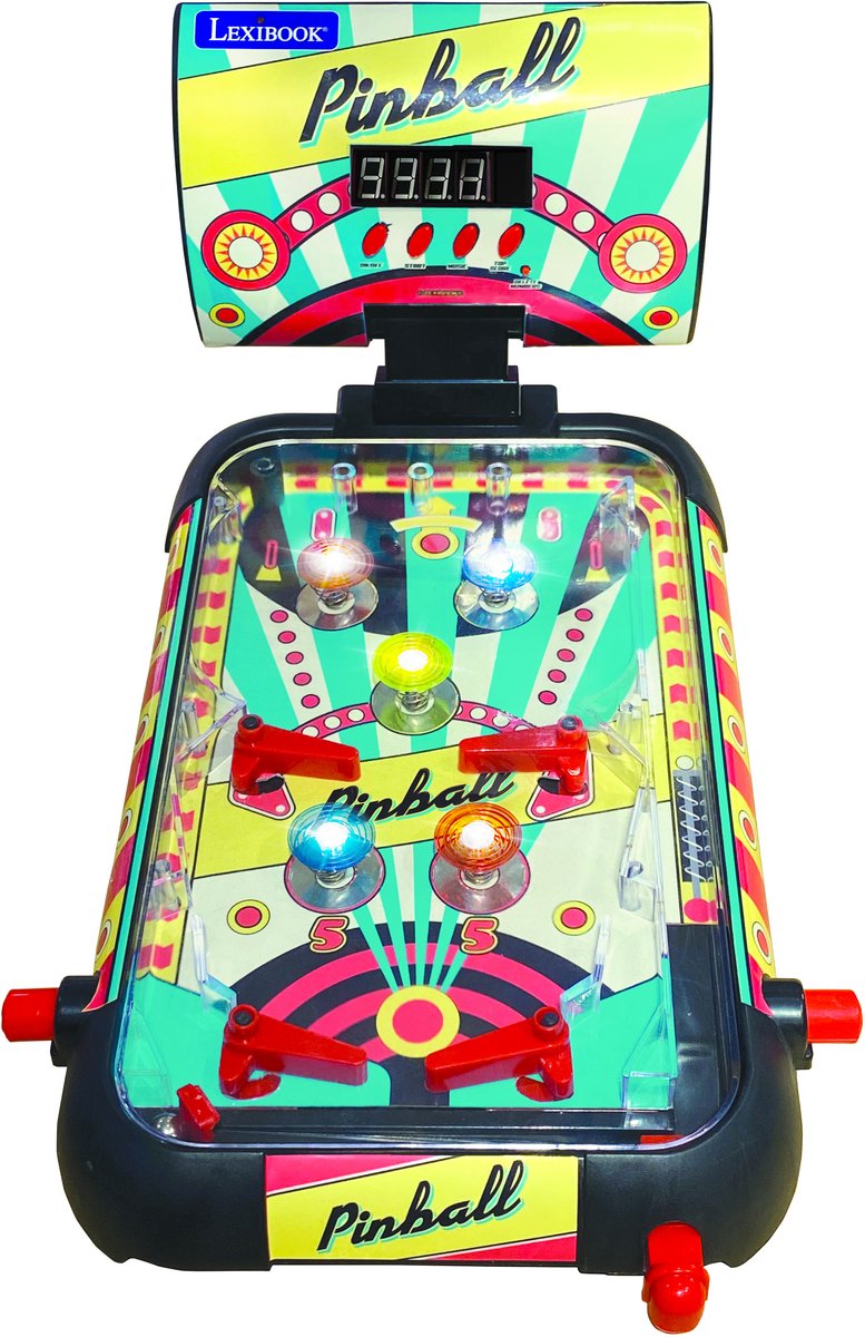 Impresionante máquina de pinball de mesa electrónica Lexibook con gran diseño, sonidos, iluminación y partituras digitales para jugar solo o desafiar a tus amigos.