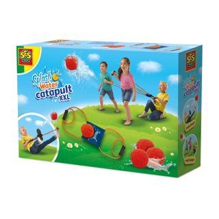Ses creative - catapulta splash water xxl - palline spara-spruzzi - alternativa ai palloncini d'acqua - giochi acquatici per bambini - utilizzabile con 1 o 3 persone