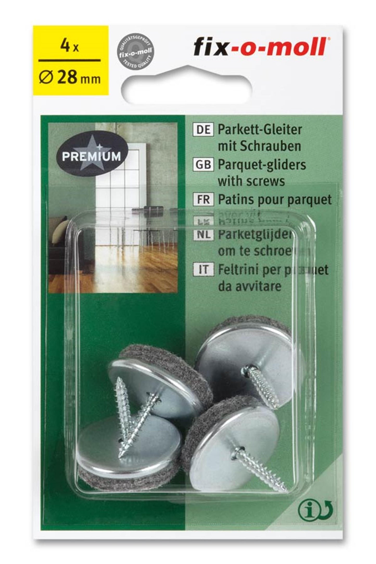 Passante in feltro Fix-o-moll con vite ø28mm